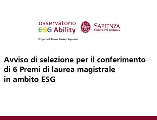 Premi di Laurea Magistrale per le tesi in ambito ESG